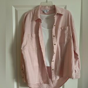 Old Navy Pink Boyfriend Shirt